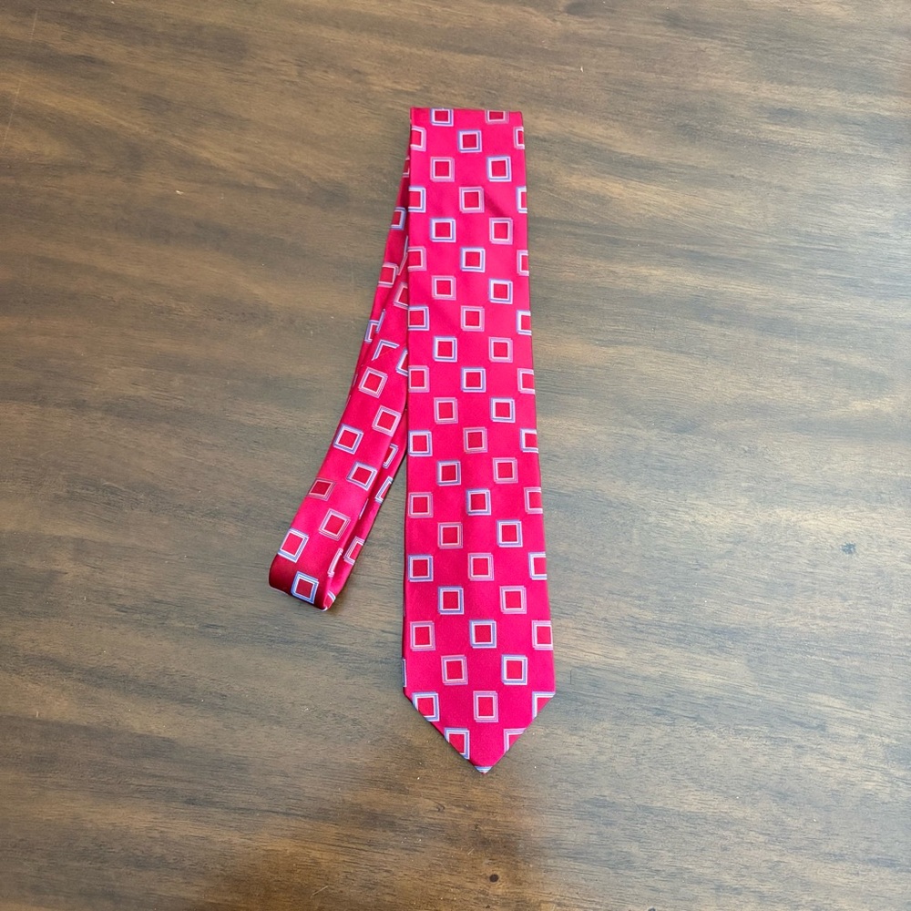 Jones New York Red neck Tie Mens business holiday special occasion church